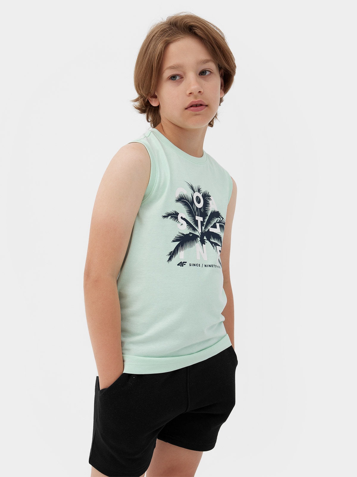 Tank top z nadrukiem chłopięcy