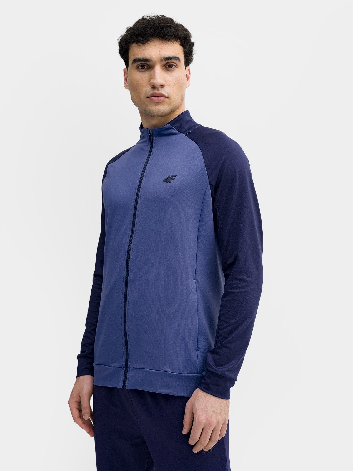 Bluza treningowa rozpinana bez kaptura męska