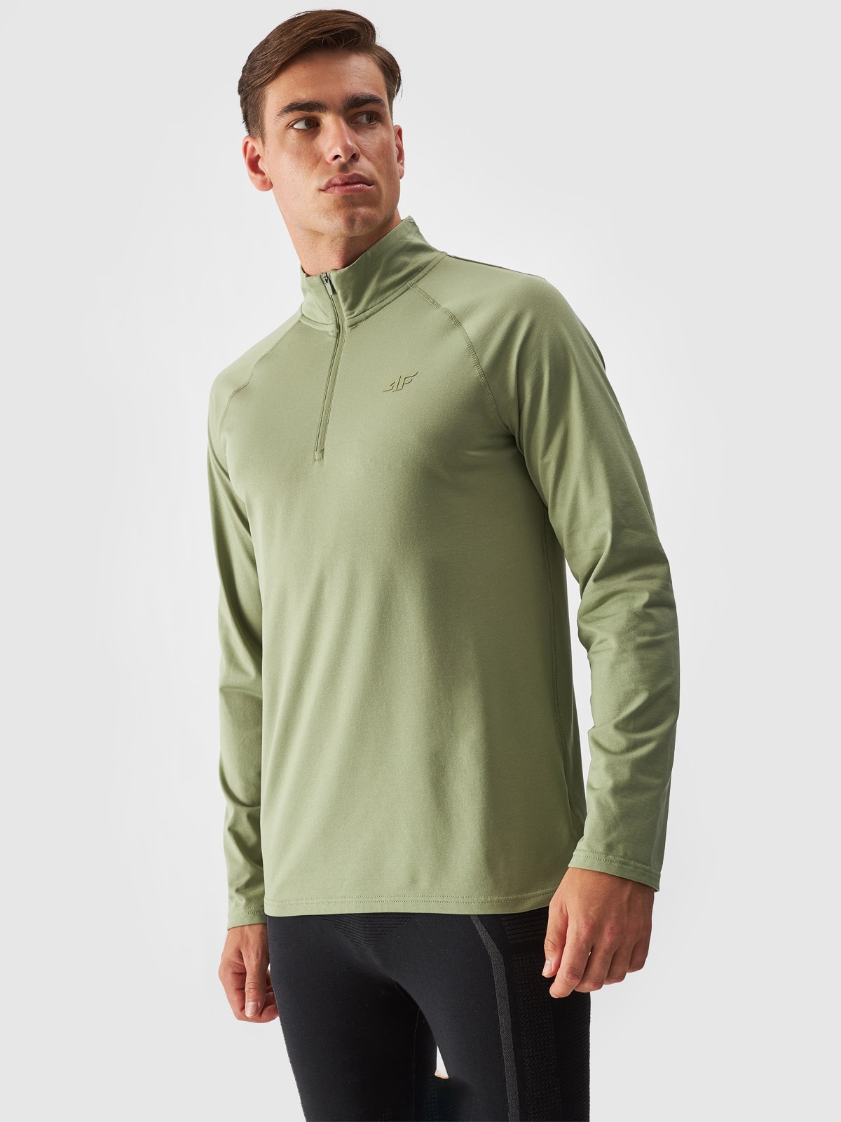 4F Bielizna termiczna ocieplana (góra) męska - oliwkowa/khaki XXL