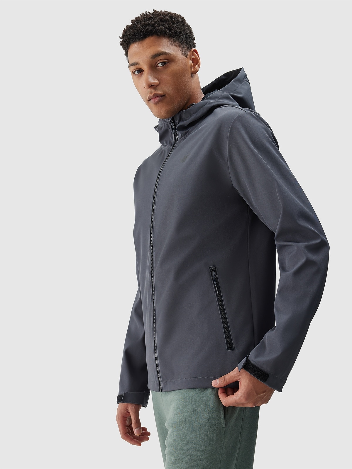 4F Kurtka softshell wiatroodporna membrana 5000 męska - szara S