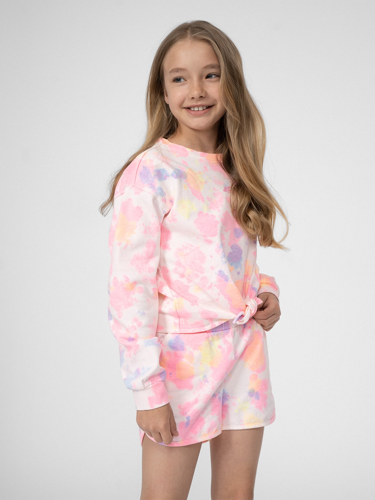 Bluza tie-dye z wiązaniem dziewczęca