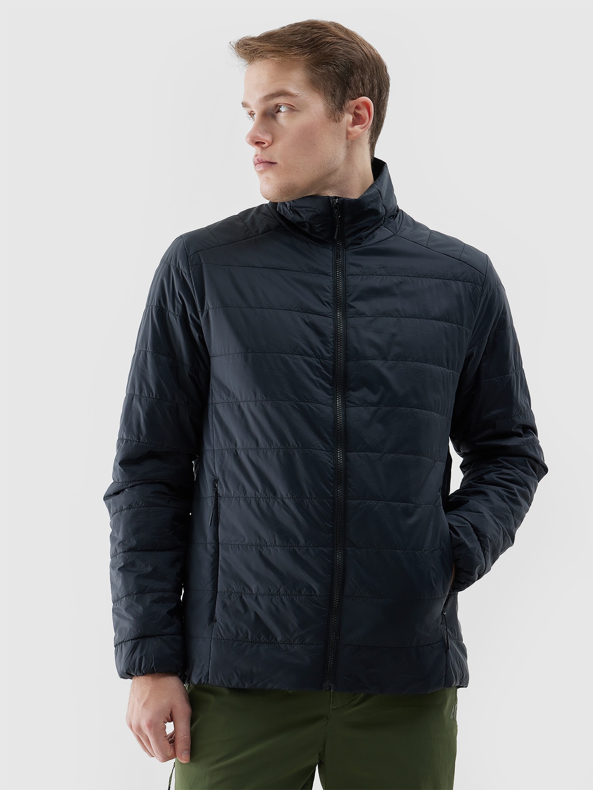 4F Kurtka puchowa trekkingowa Primaloft Black Eco męska - szara L