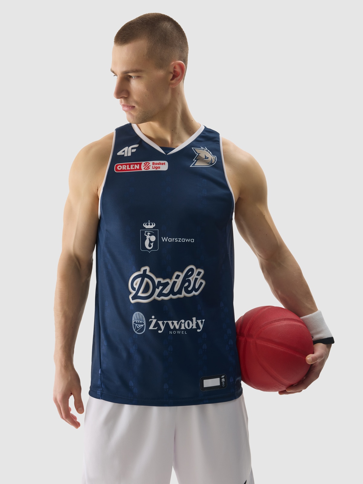 Koszulka meczowa replika wyjazdowa z sezonu 2023/24 męska 4F x Dziki Warszawa S.A. - multikolor