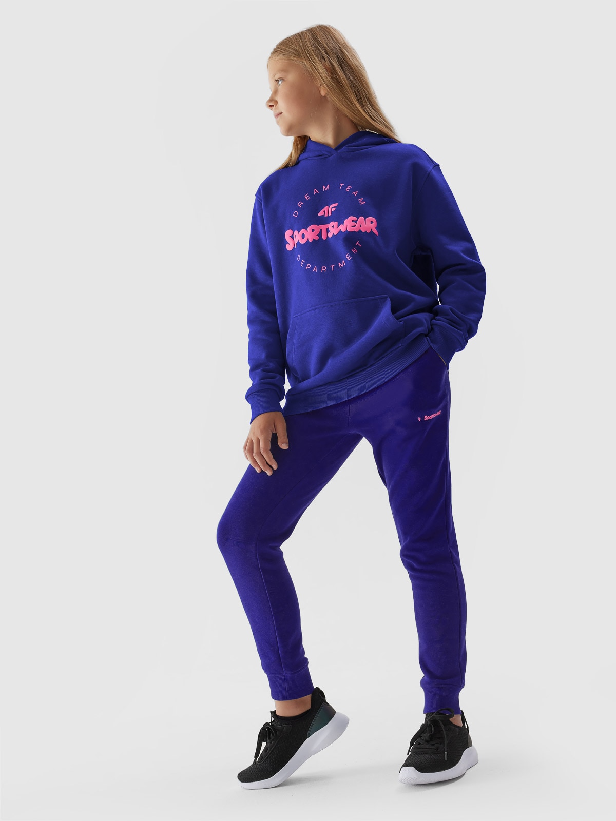 Spodnie dresowe joggery dziewczęce