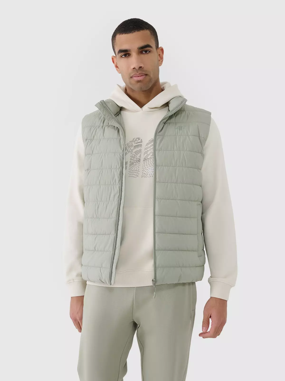 4F Bezrękawnik puchowy z wypełnieniem syntetycznym męski - khaki XXL