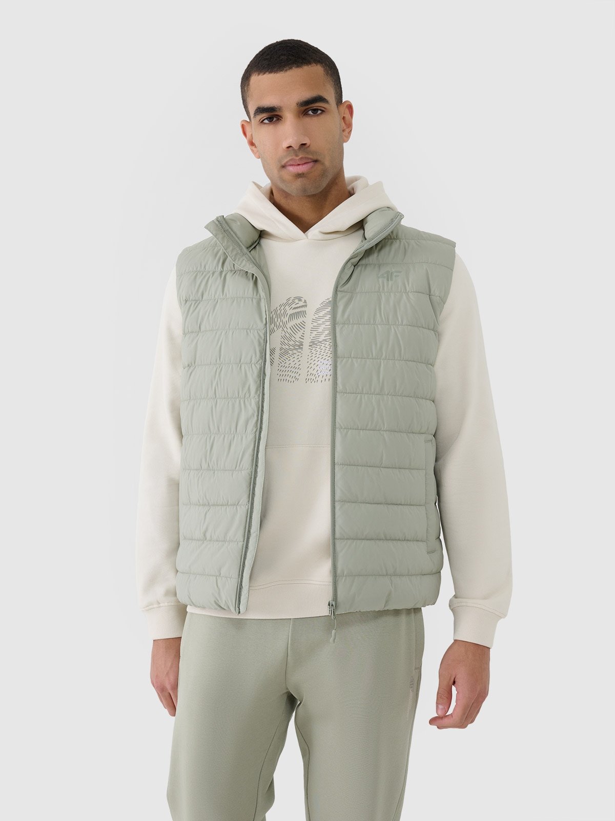 4F Bezrękawnik puchowy z wypełnieniem syntetycznym męski - khaki XXL