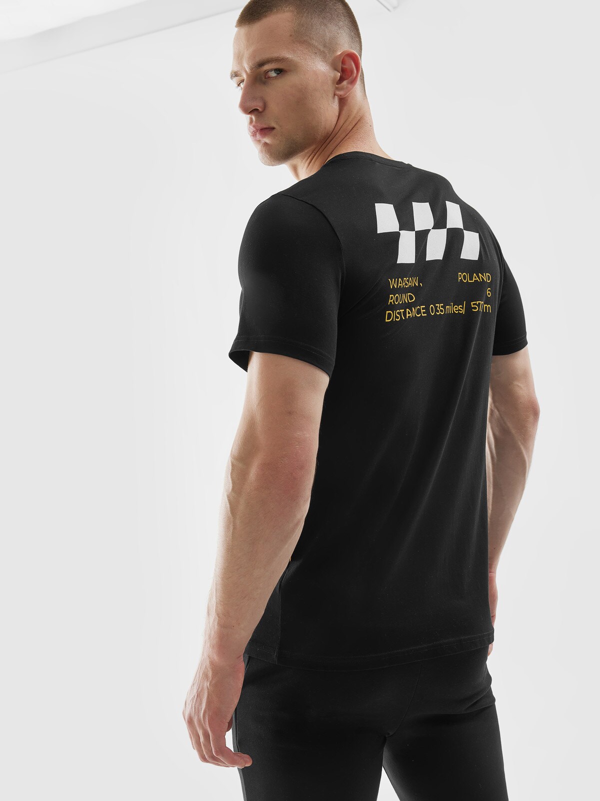 T-shirt regular z nadrukiem uniseks 4F x Drift Masters