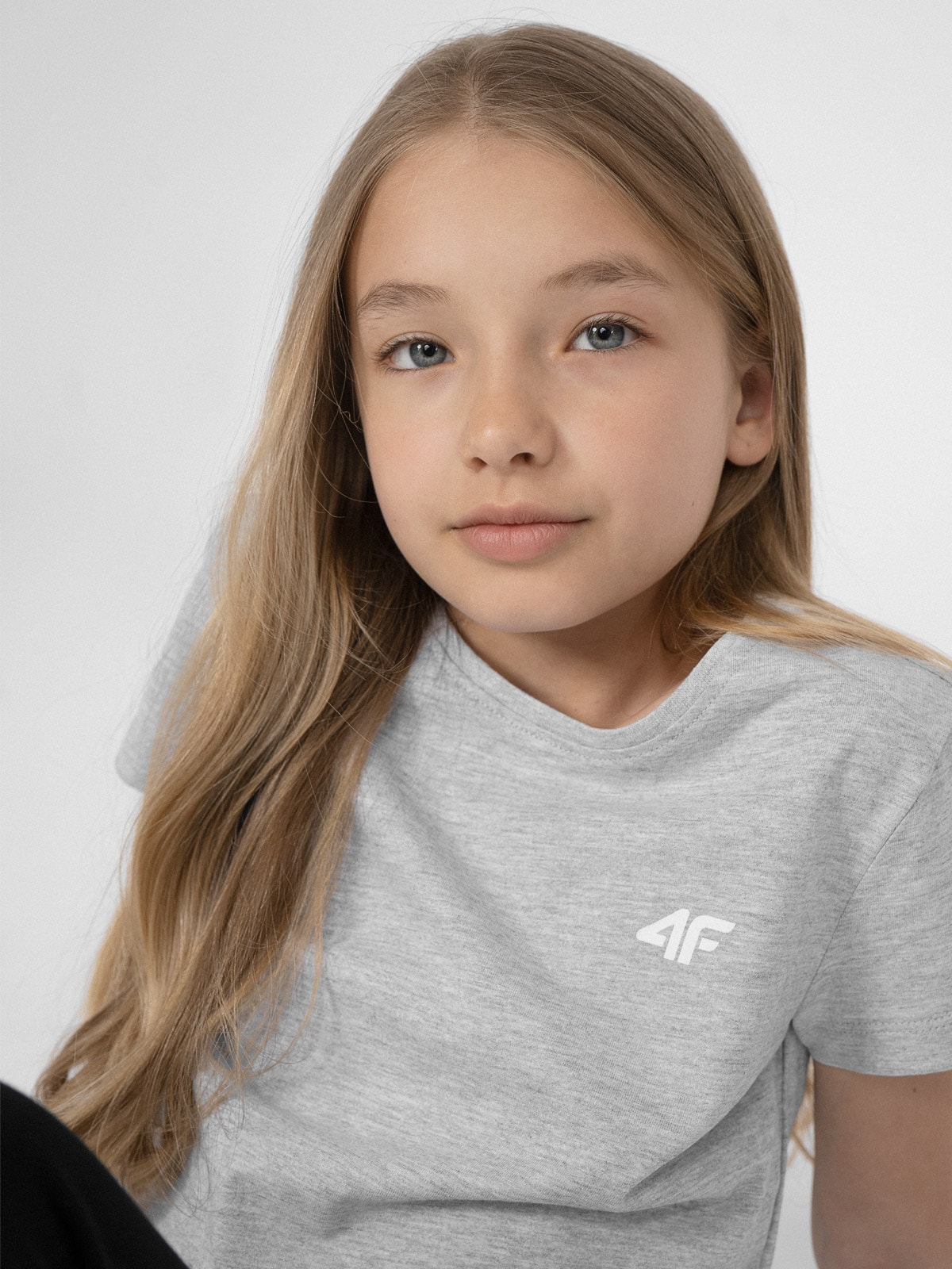 T-shirt gładki dziewczęcy