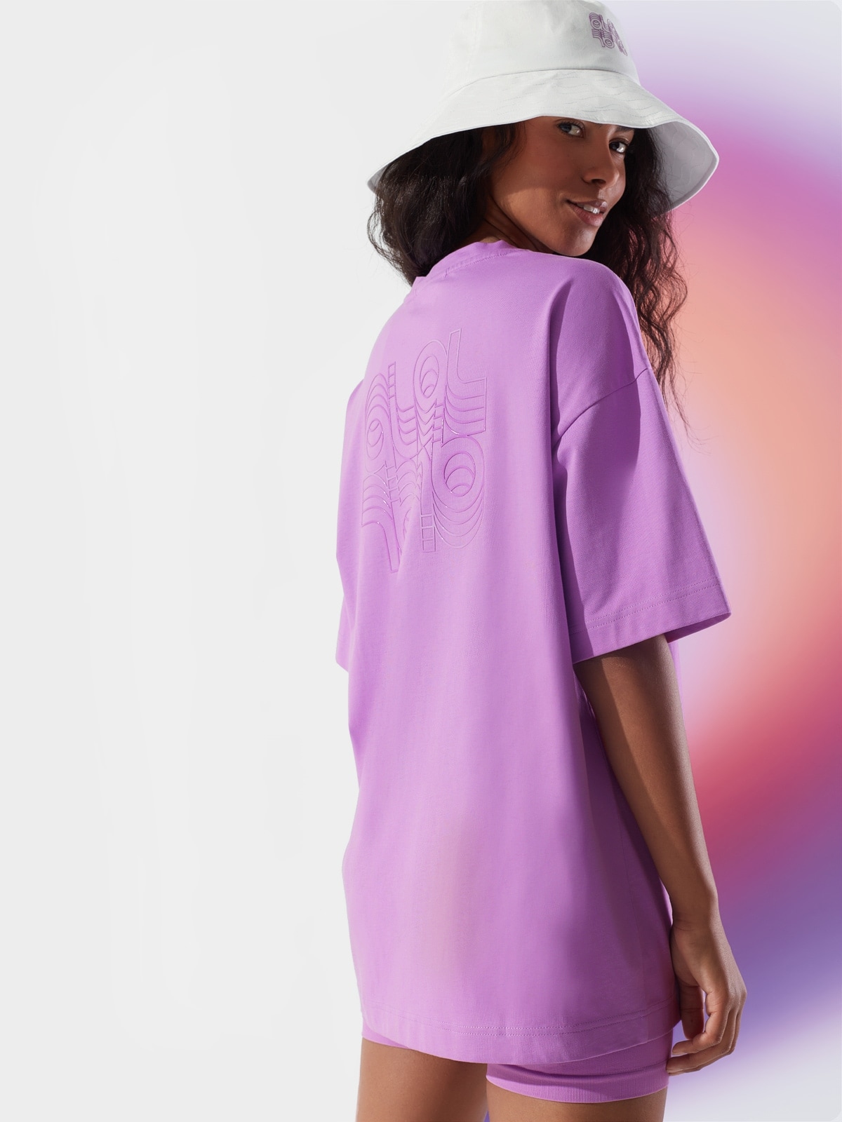 T-shirt oversize z bawełny organicznej damski 4F x Anna Lewandowska