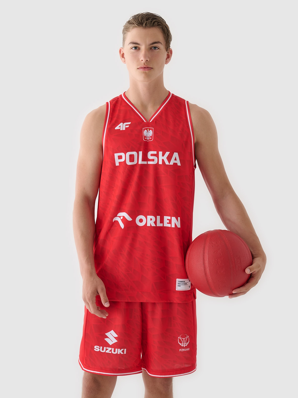 4F Koszulka reprezentacyjna męska 4F x PZKOSZ 2024 - czerwona L