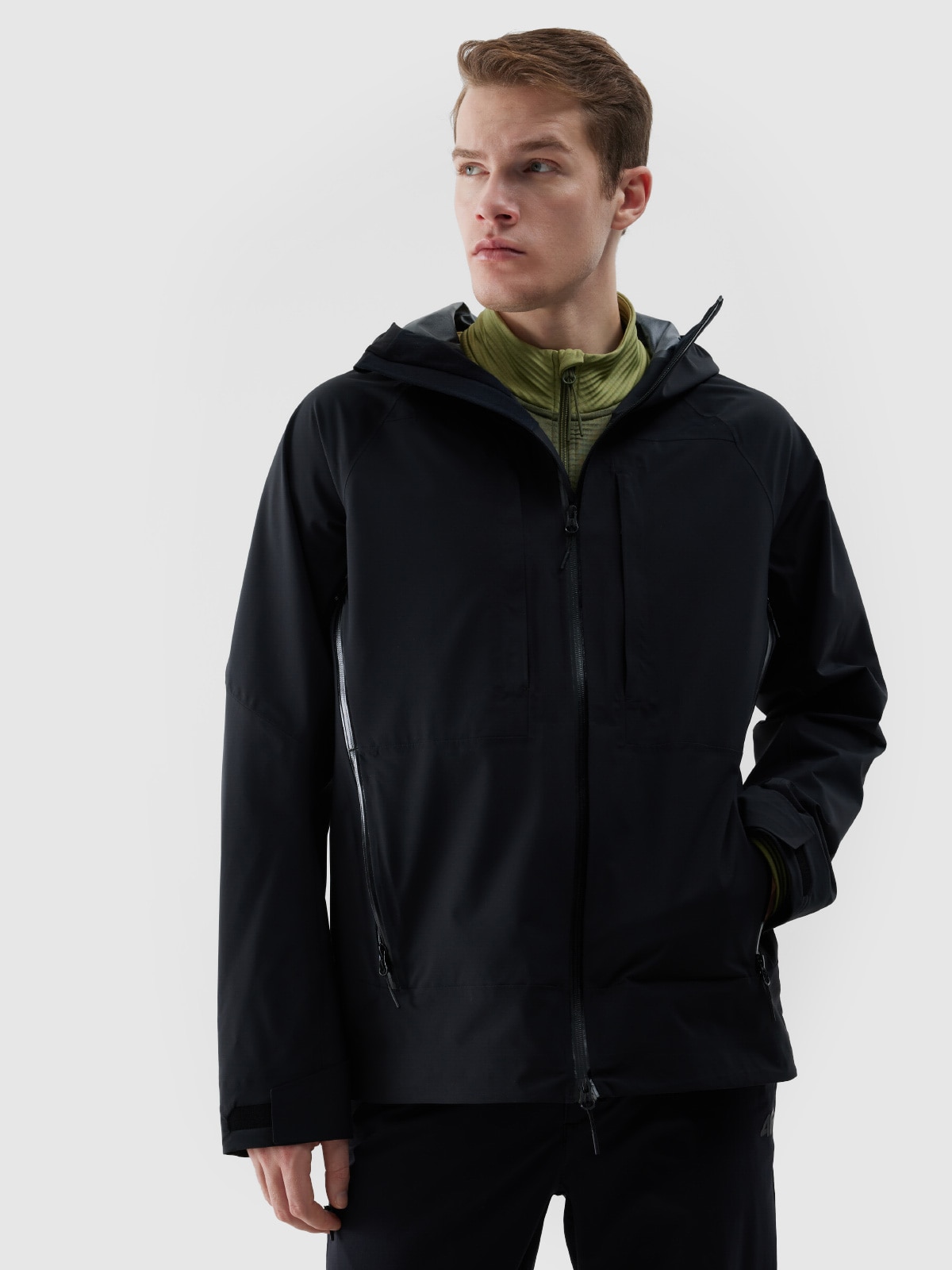 Kurtka trekkingowa wodoodporna membrana 15000 męska - czarna