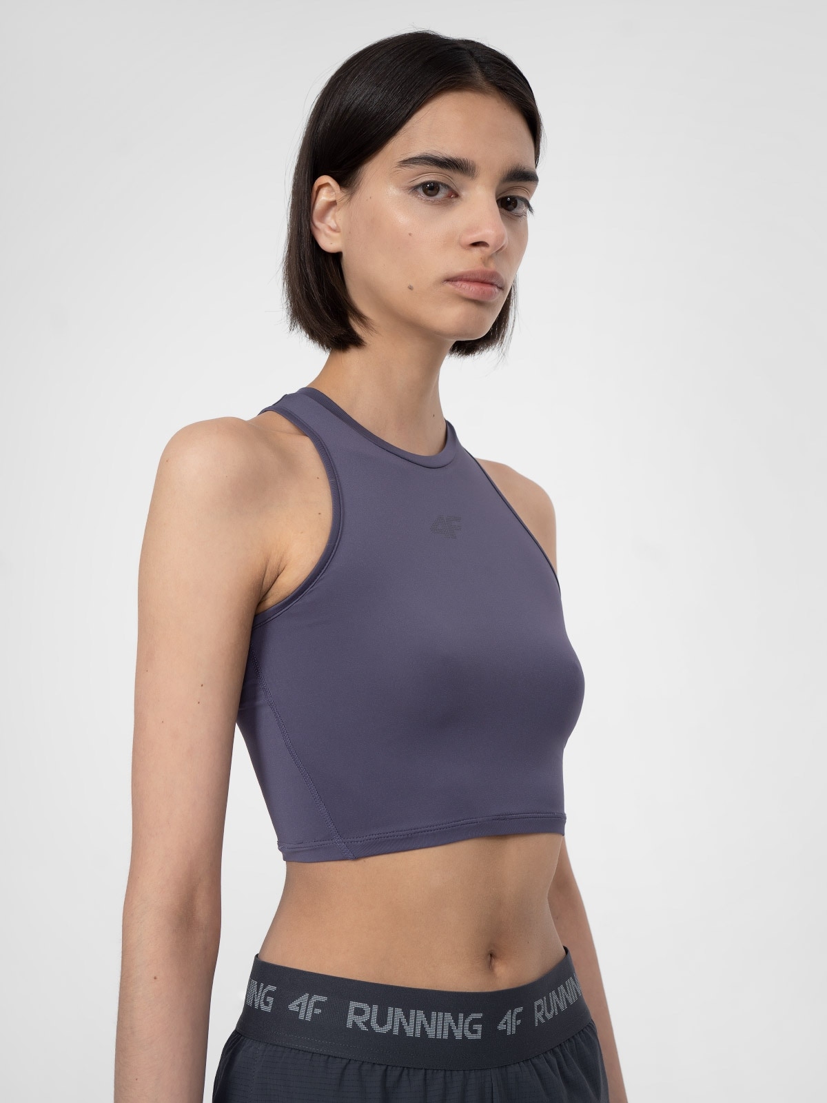 Crop top do biegania regular oddychający damski