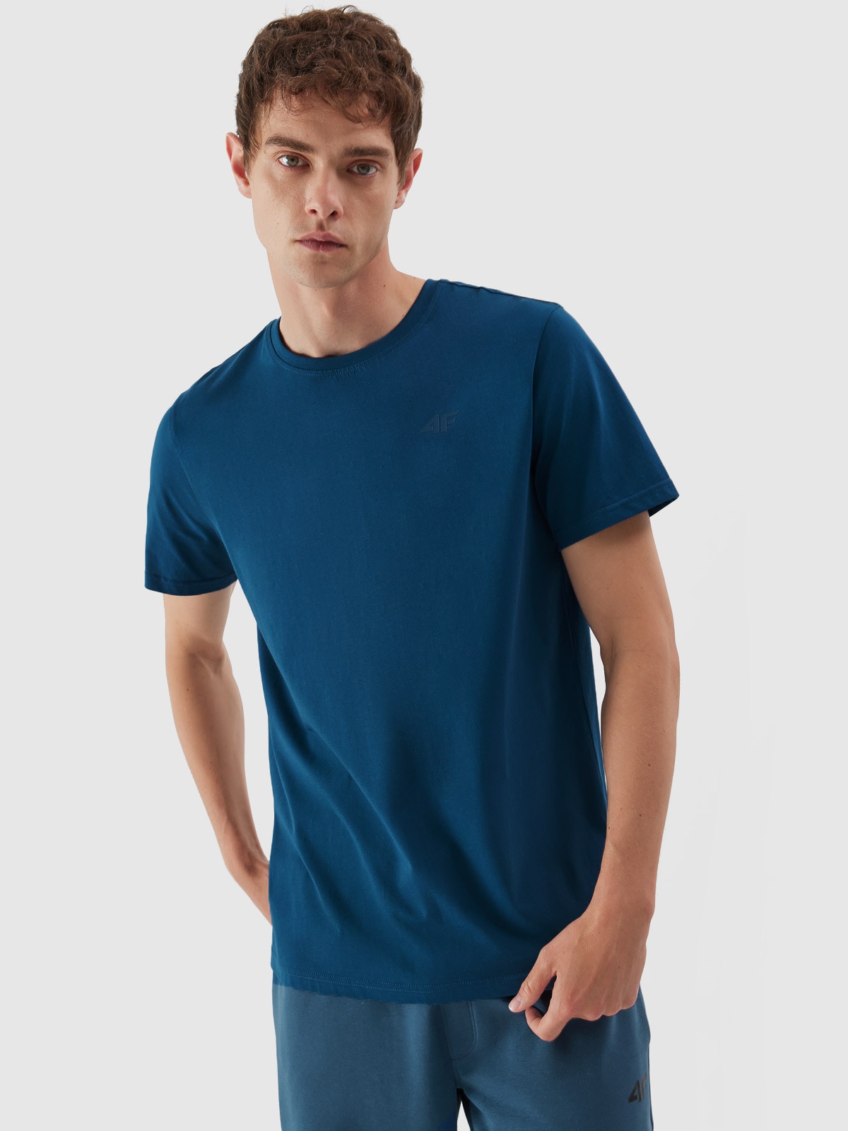 T-shirt regular gładki męski