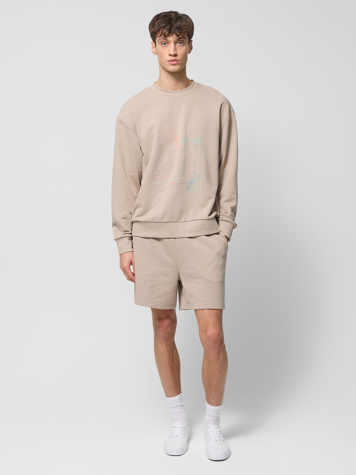 Spodenki dresowe męskie Outhorn - beżowe