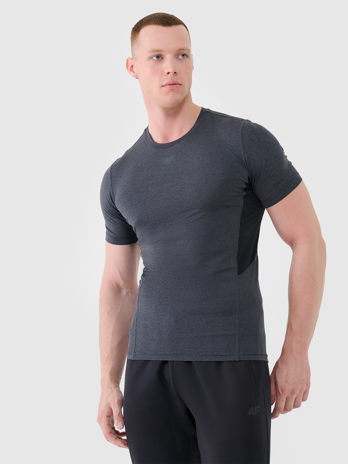 4F Koszulka treningowa szybkoschnąca męska - szara M
