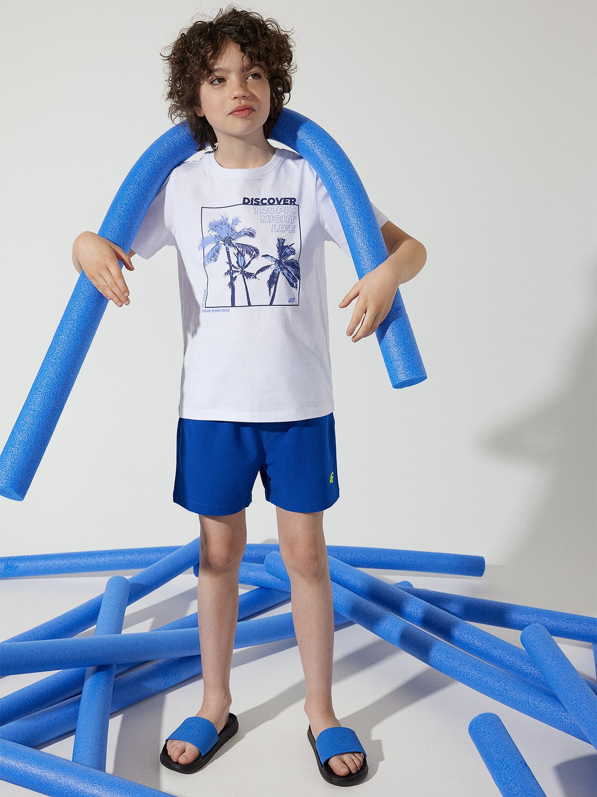 Spodenki plażowe boardshorty chłopięce