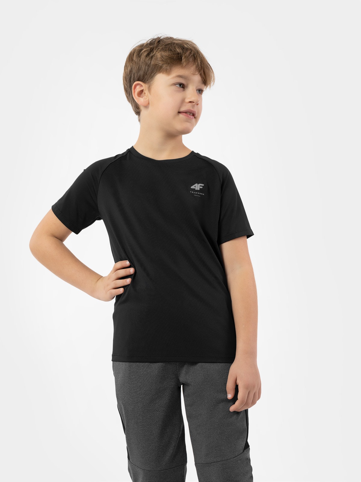 Koszulka sportowa szybkoschnąca chłopięca