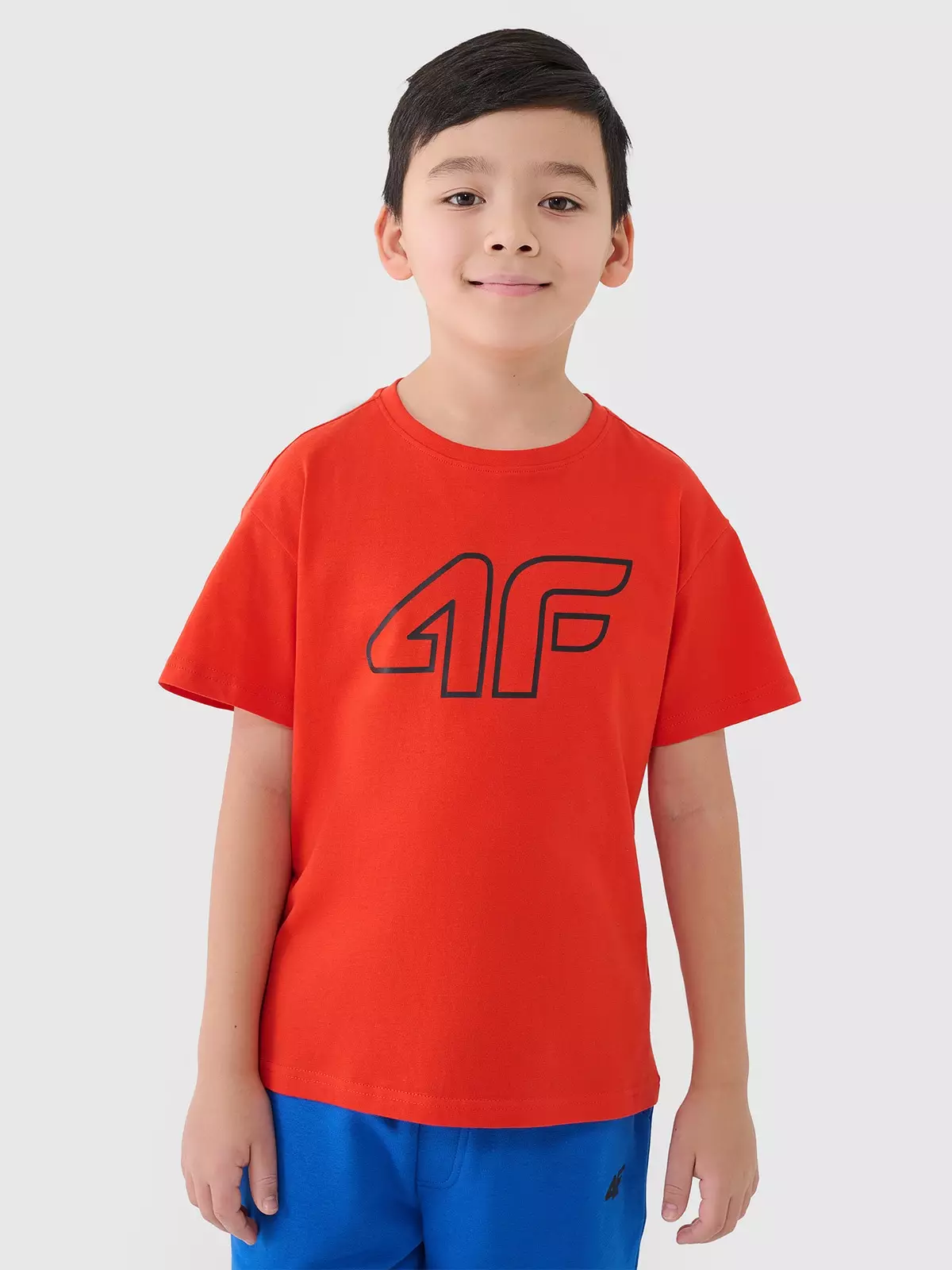 4F T-shirt z nadrukiem chłopięcy - pomarańczowy 158 (12-13 lat)