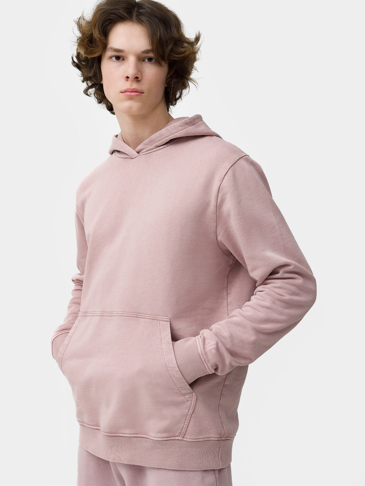 Bluza dresowa nierozpinana z kapturem męska