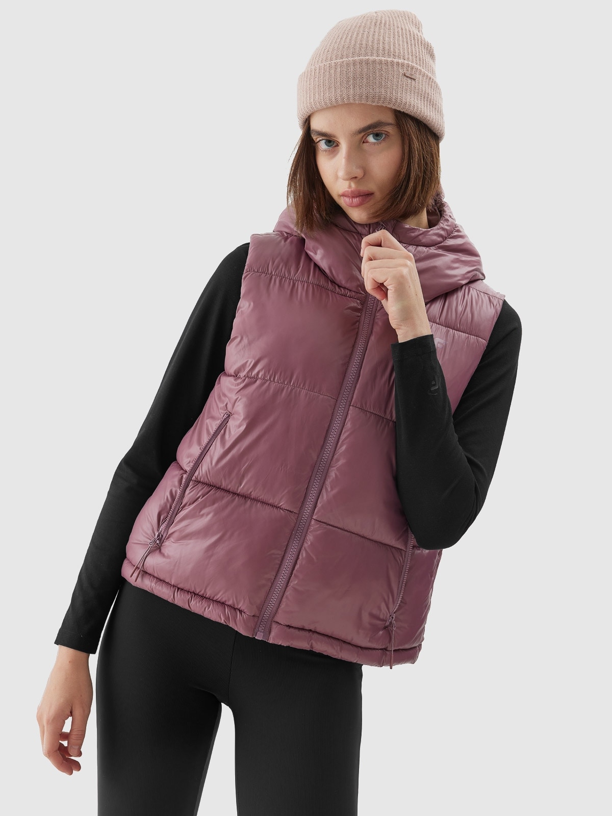 Bezrękawnik puchowy z wypełnieniem syntetycznym damski