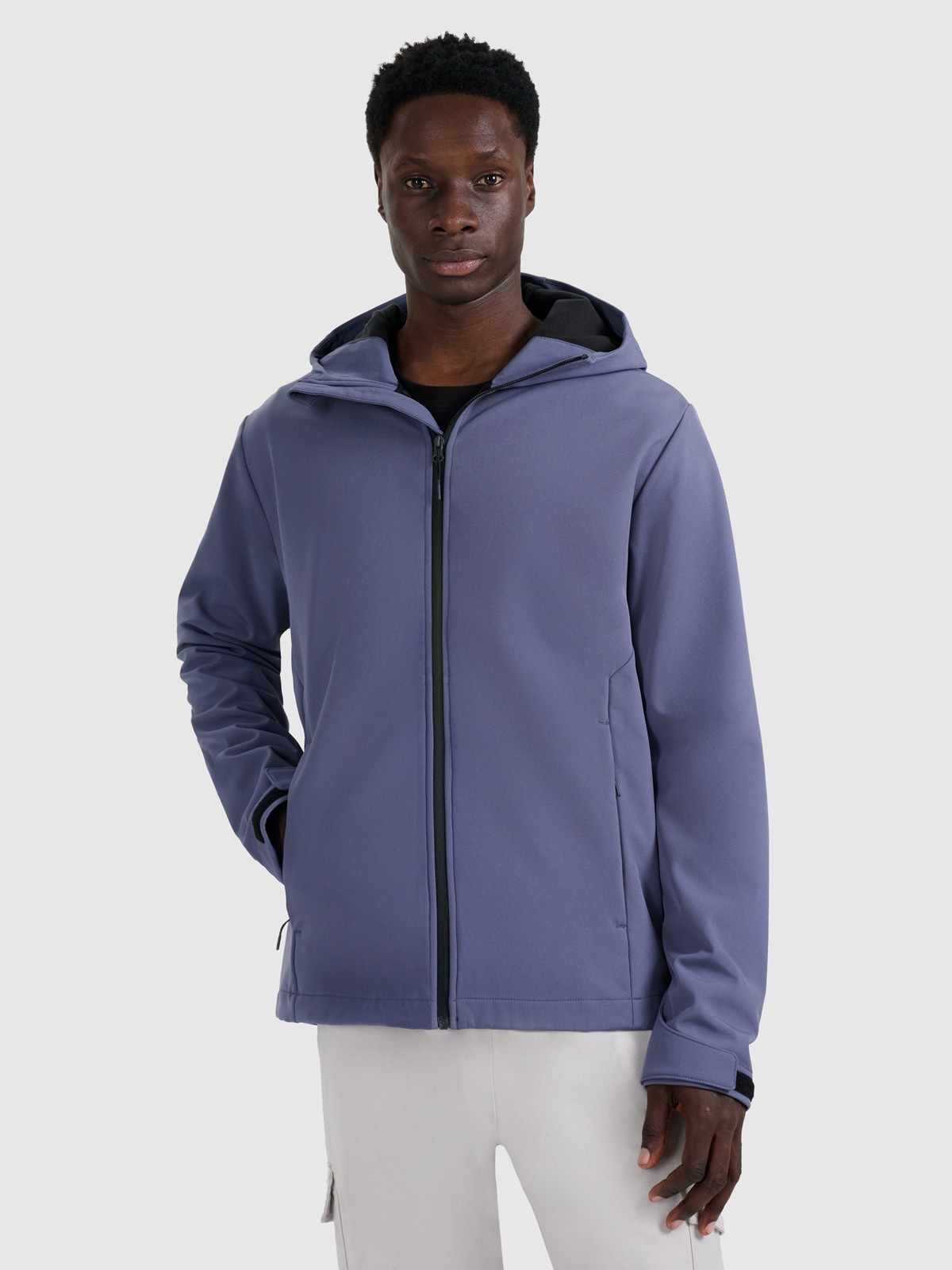 4F Kurtka softshell wiatroodporna membrana 5000 męska - granatowa XXL