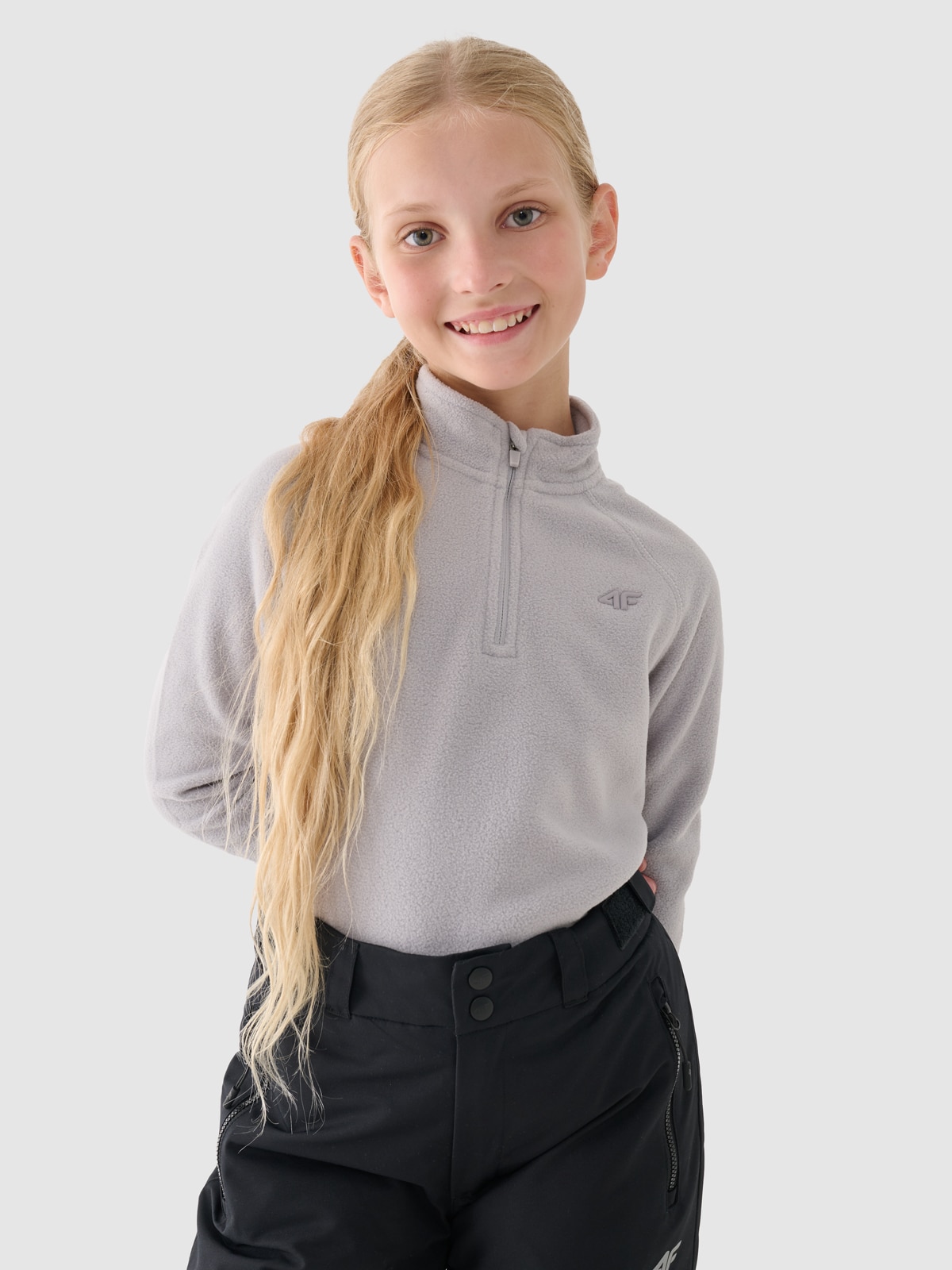 4F Bielizna termiczna polarowa (góra) dziecięca - szara 146/152 (10-12 lat)