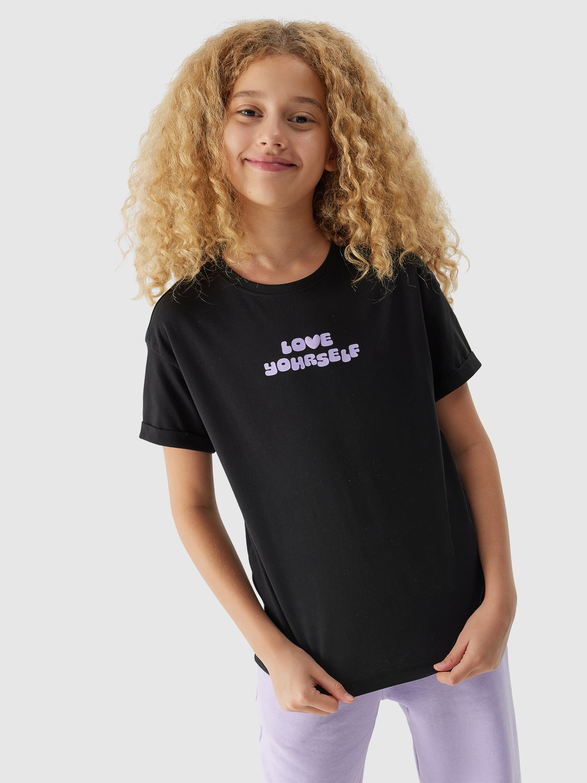 T-shirt z nadrukiem dziewczęcy