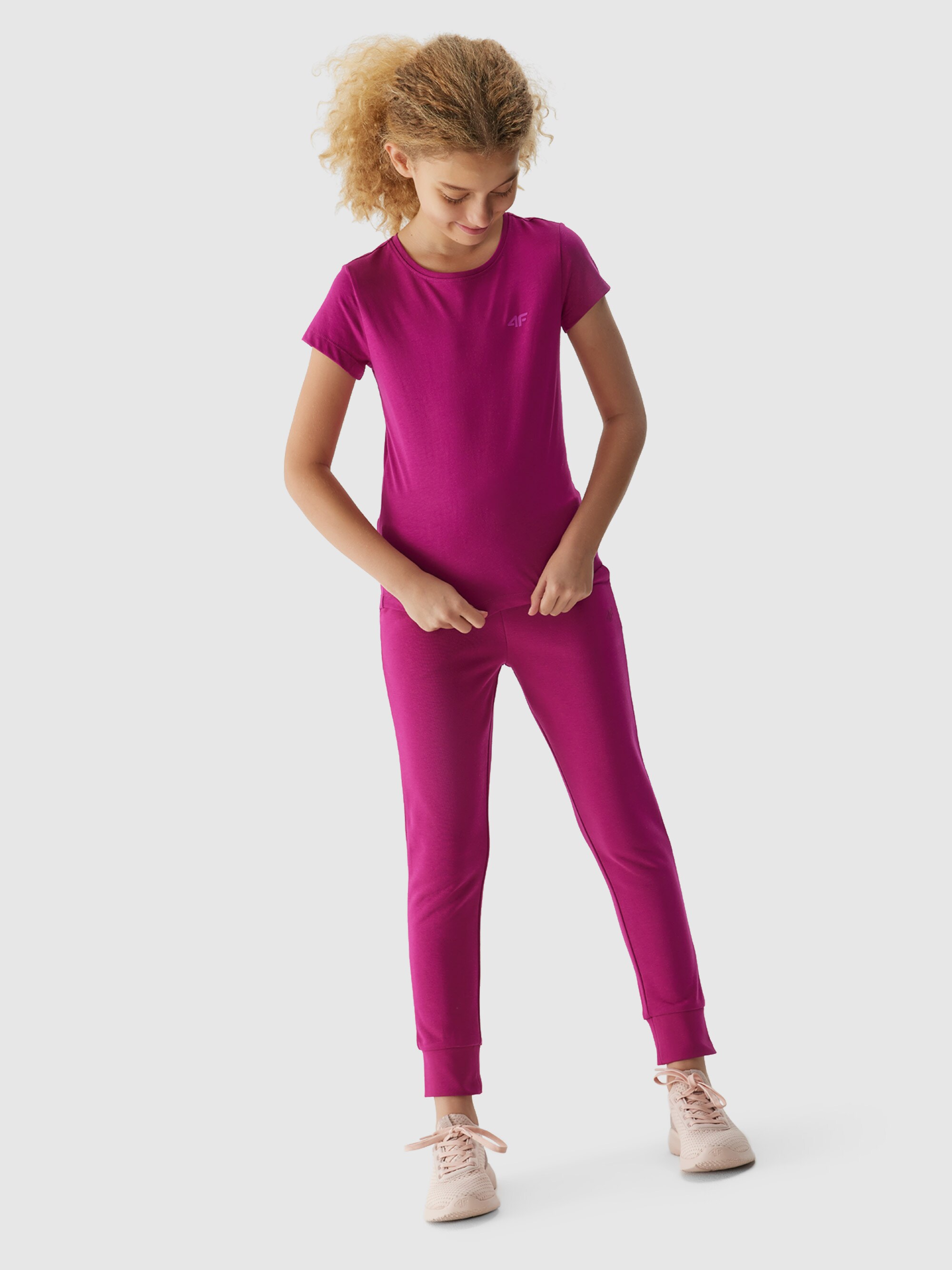 Spodnie dresowe joggery dziewczęce