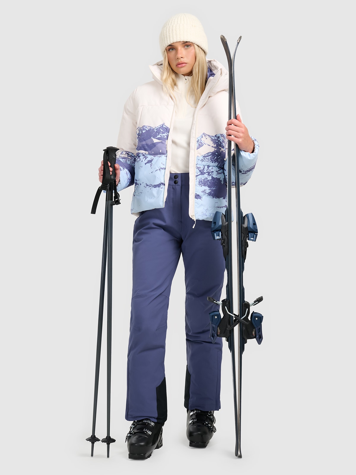 4F Spodnie narciarskie membrana 5000 damskie - granatowe S