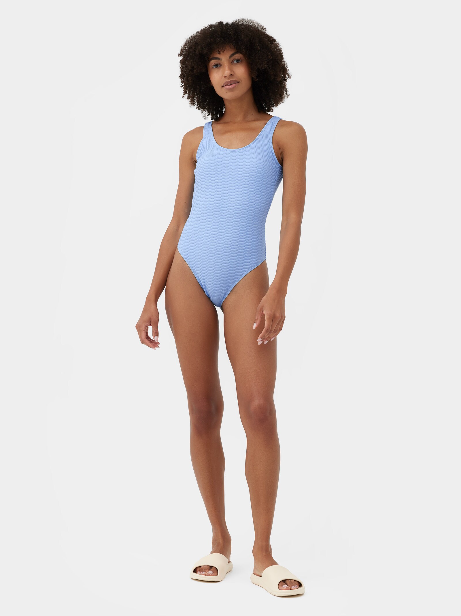 Kostium kąpielowy jednoczęściowy z materiałów z recyklingu damski