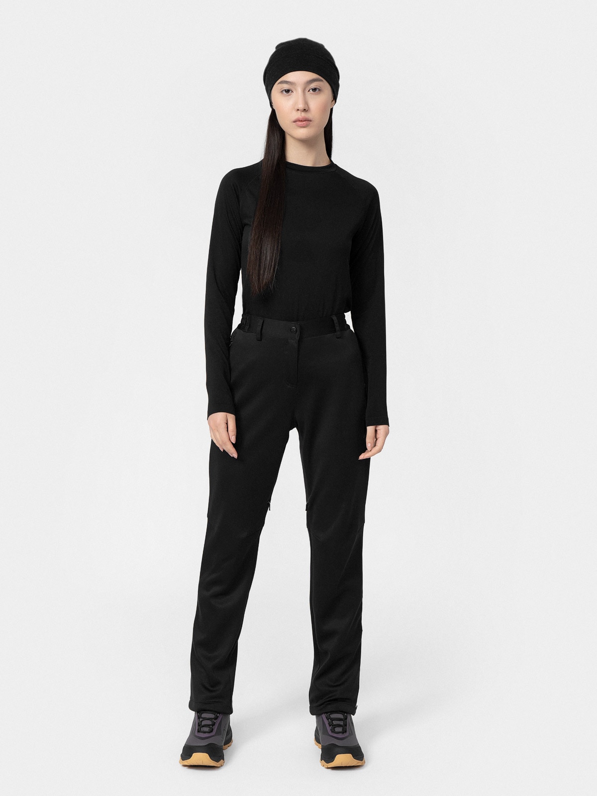 Spodnie trekkingowe softshell damskie