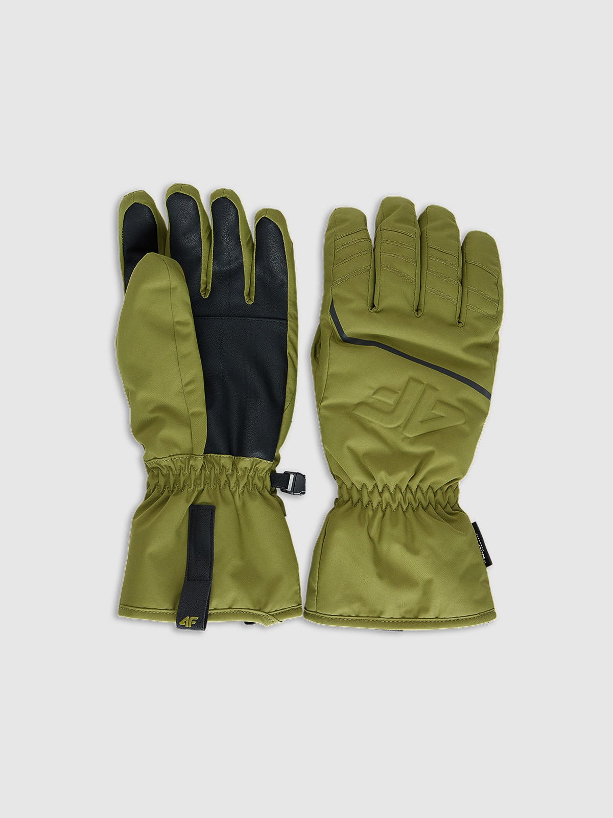 4F Rękawiczki narciarskie Thinsulate z membraną NeoDry męskie - khaki S