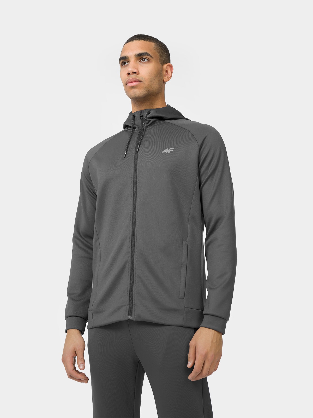 Bluza treningowa rozpinana z kapturem męska