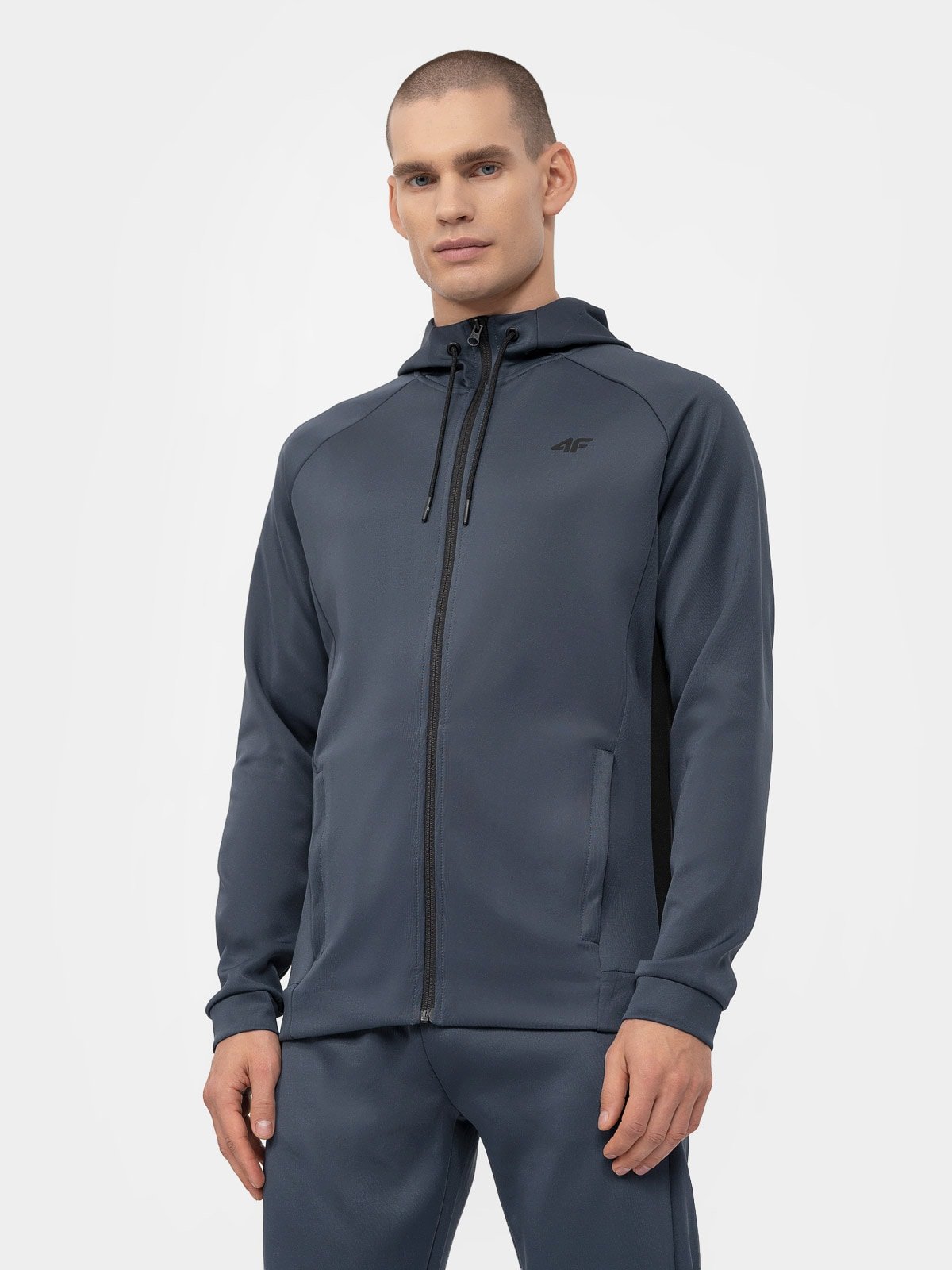 Bluza treningowa rozpinana z kapturem męska