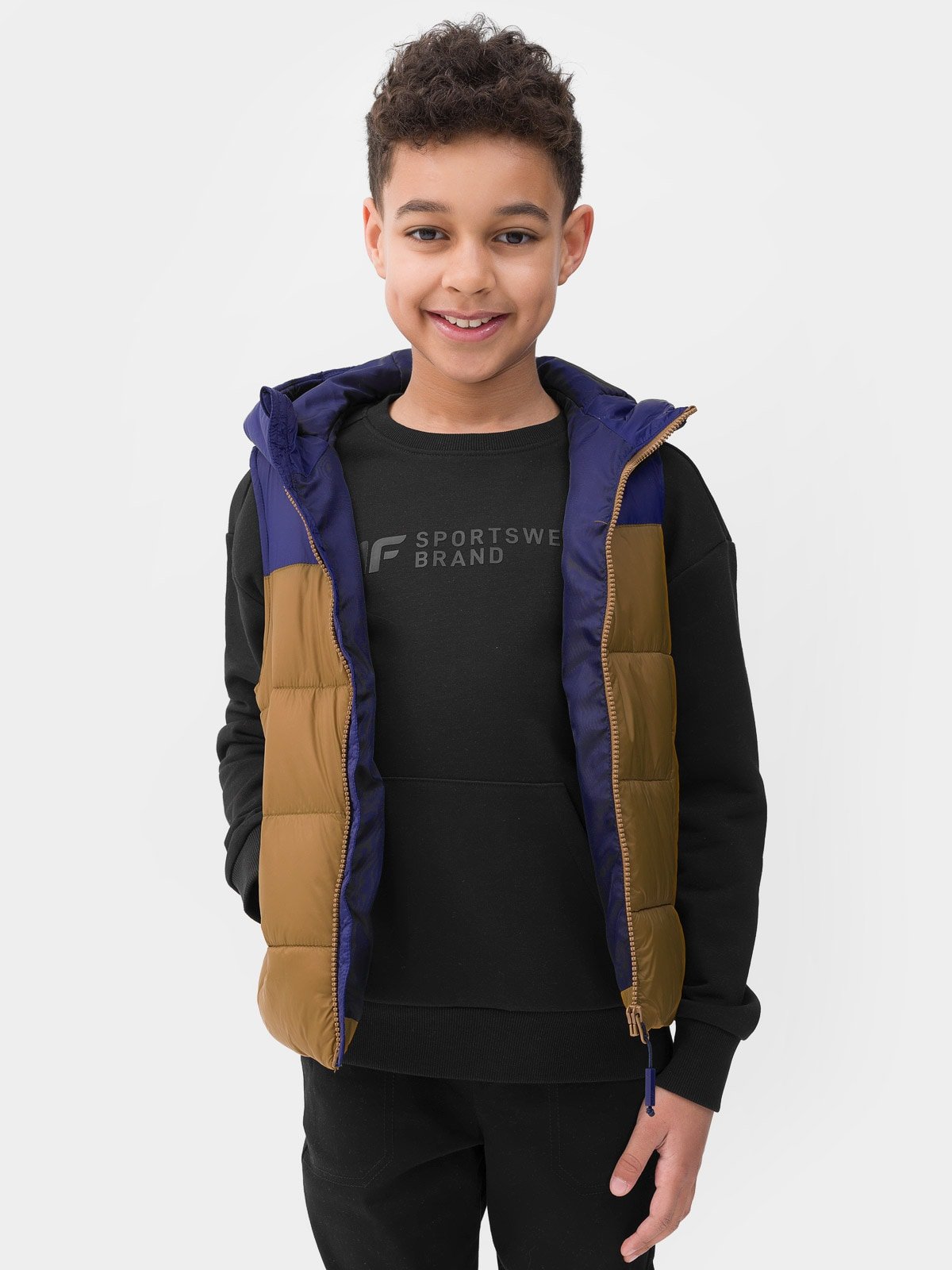 Bezrękawnik puchowy z wypełnieniem syntetycznym chłopięcy