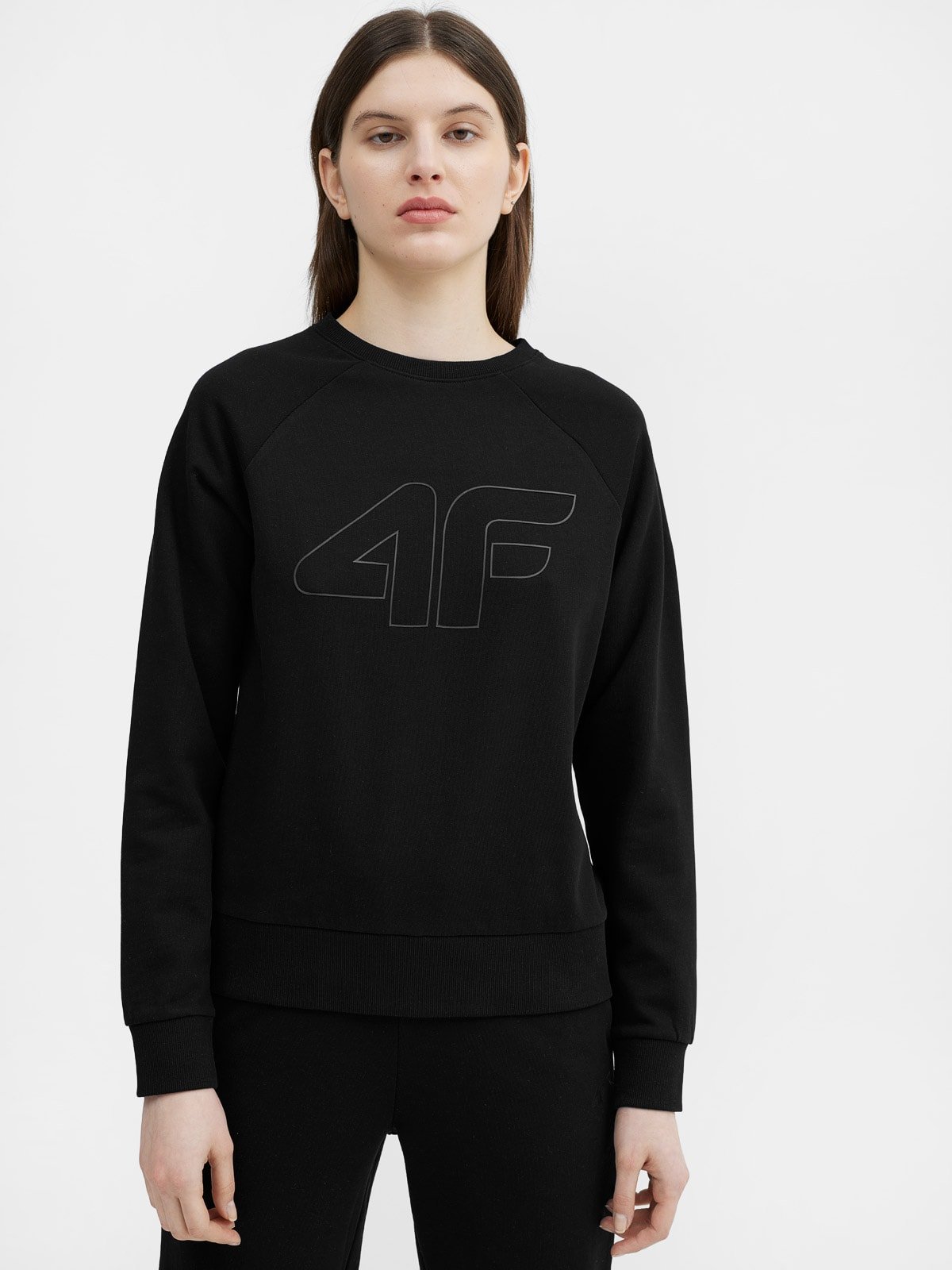 Bluza dresowa nierozpinana bez kaptura damska