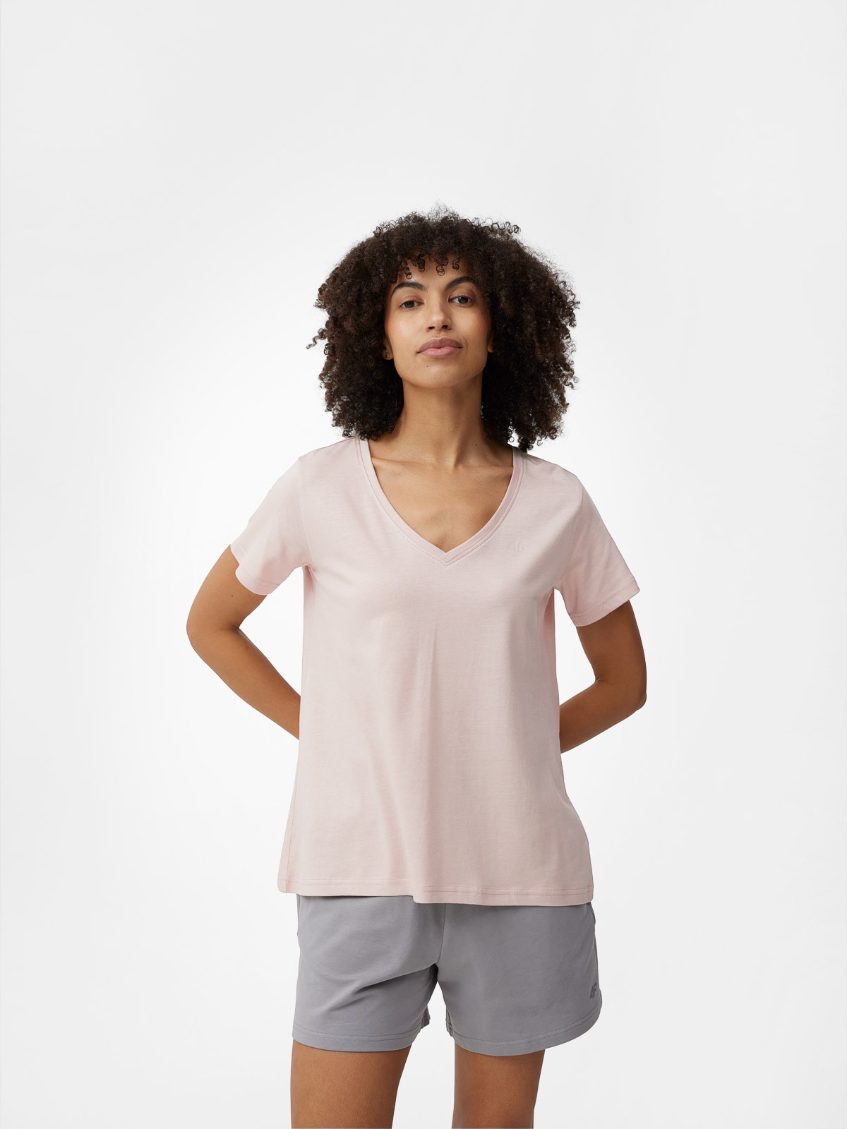 T-shirt regular gładki damski