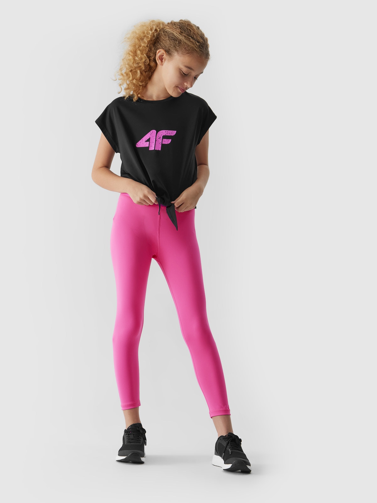 Legginsy sportowe szybkoschnące dziewczęce