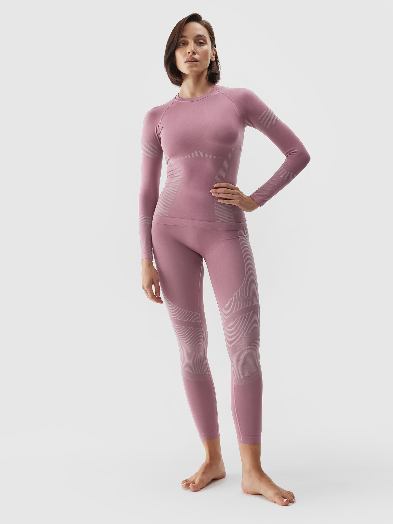 Bielizna termoaktywna bezszwowa (dół) damska - różowa