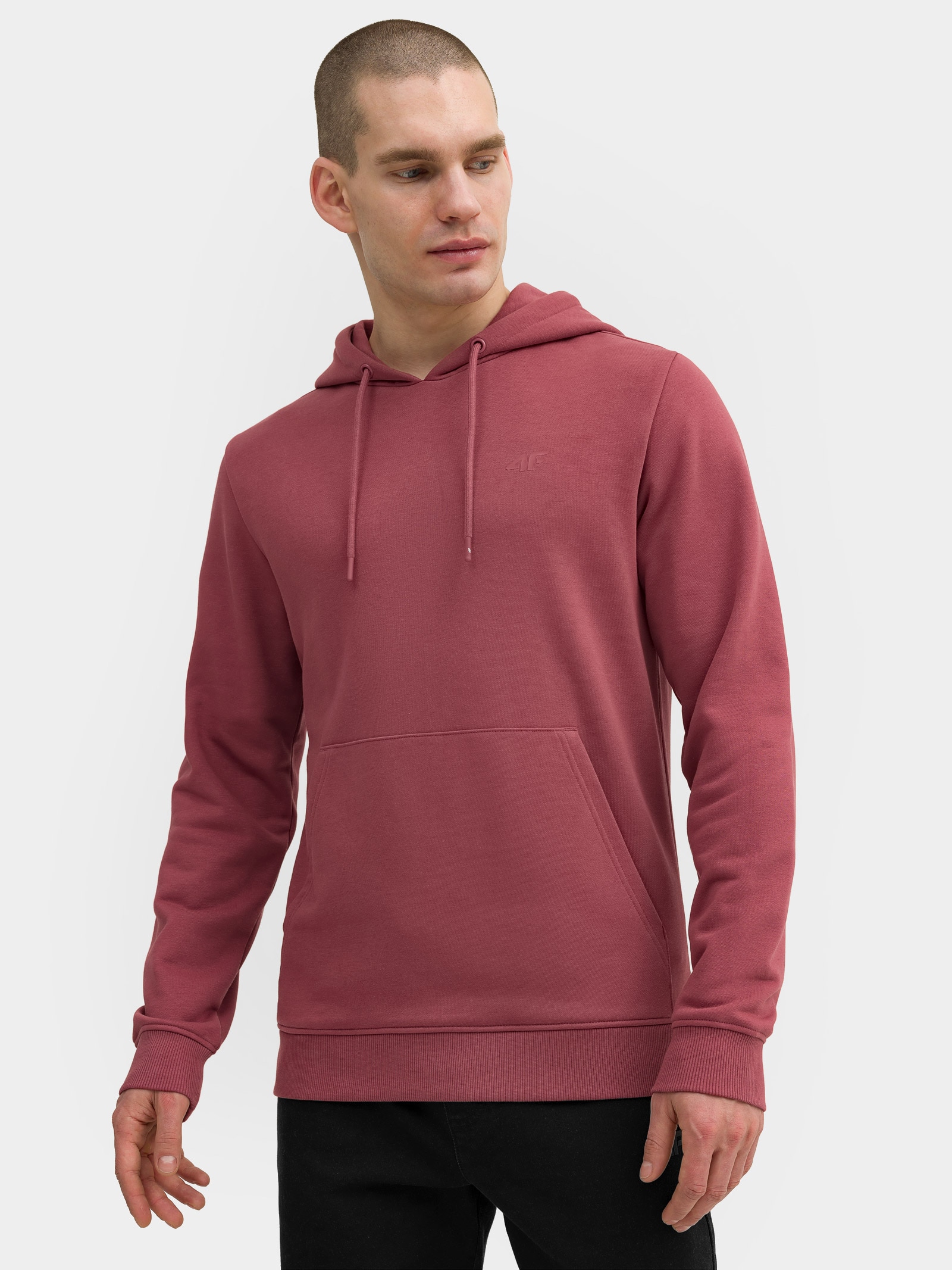 Bluza dresowa nierozpinana z kapturem męska