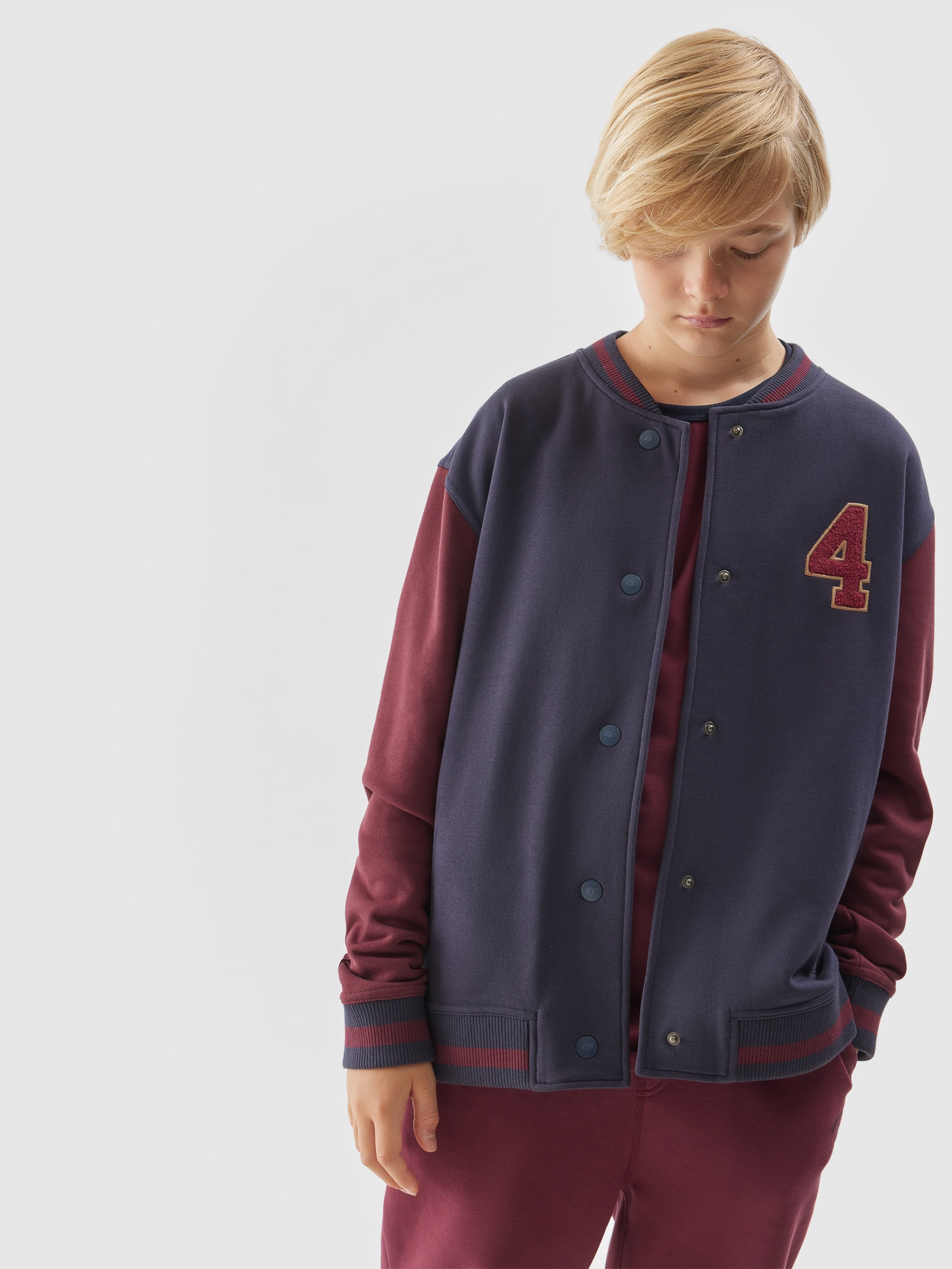 Bluza bejsbolówka bomberka chłopięca - granatowa