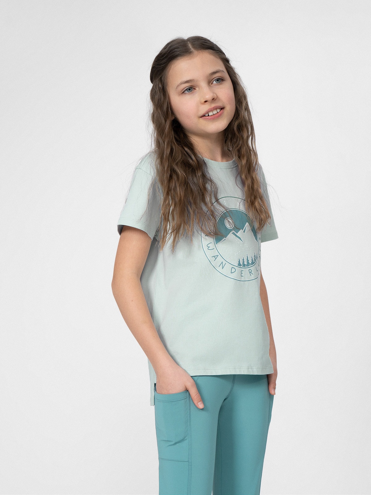 T-shirt z nadrukiem dziewczęcy