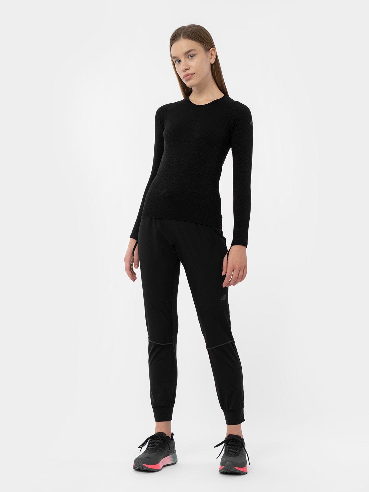 Spodnie do biegania w terenie wiatroodporne damskie