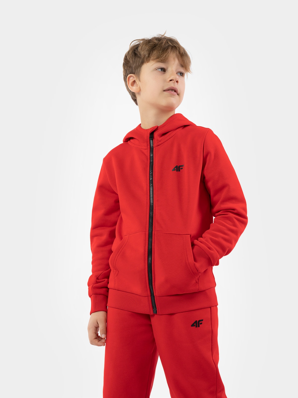 Bluza dresowa rozpinana z kapturem chłopięca