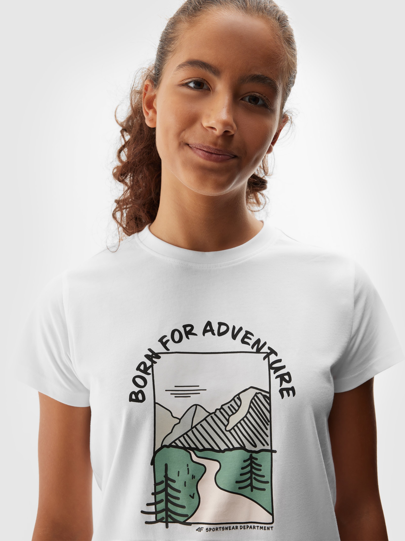 T-shirt z nadrukiem dziewczęcy