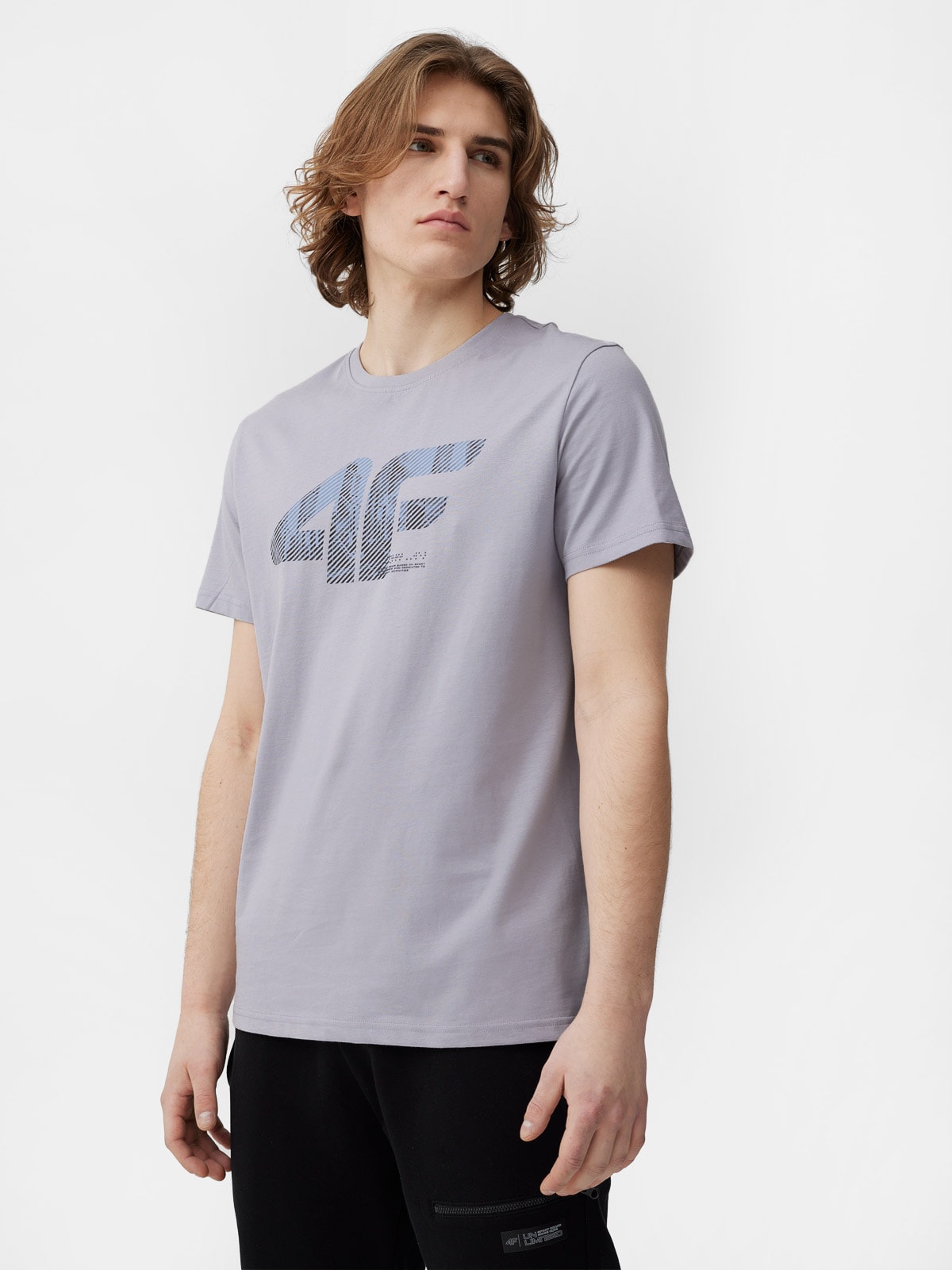 T-shirt regular z nadrukiem męski