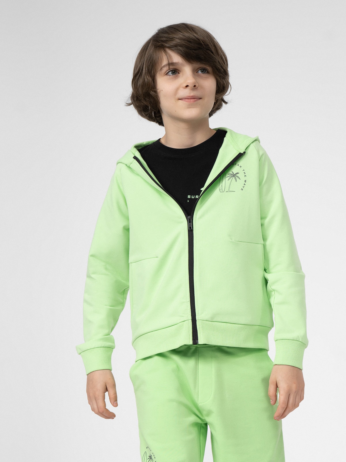 Bluza dresowa rozpinana z kapturem chłopięca