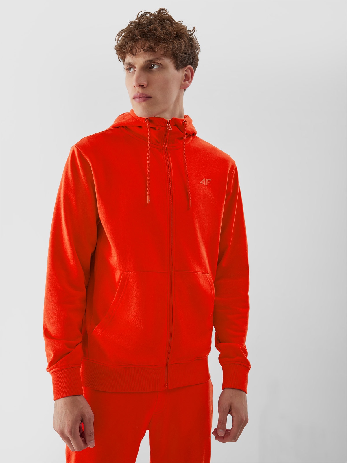 Bluza dresowa rozpinana z kapturem męska