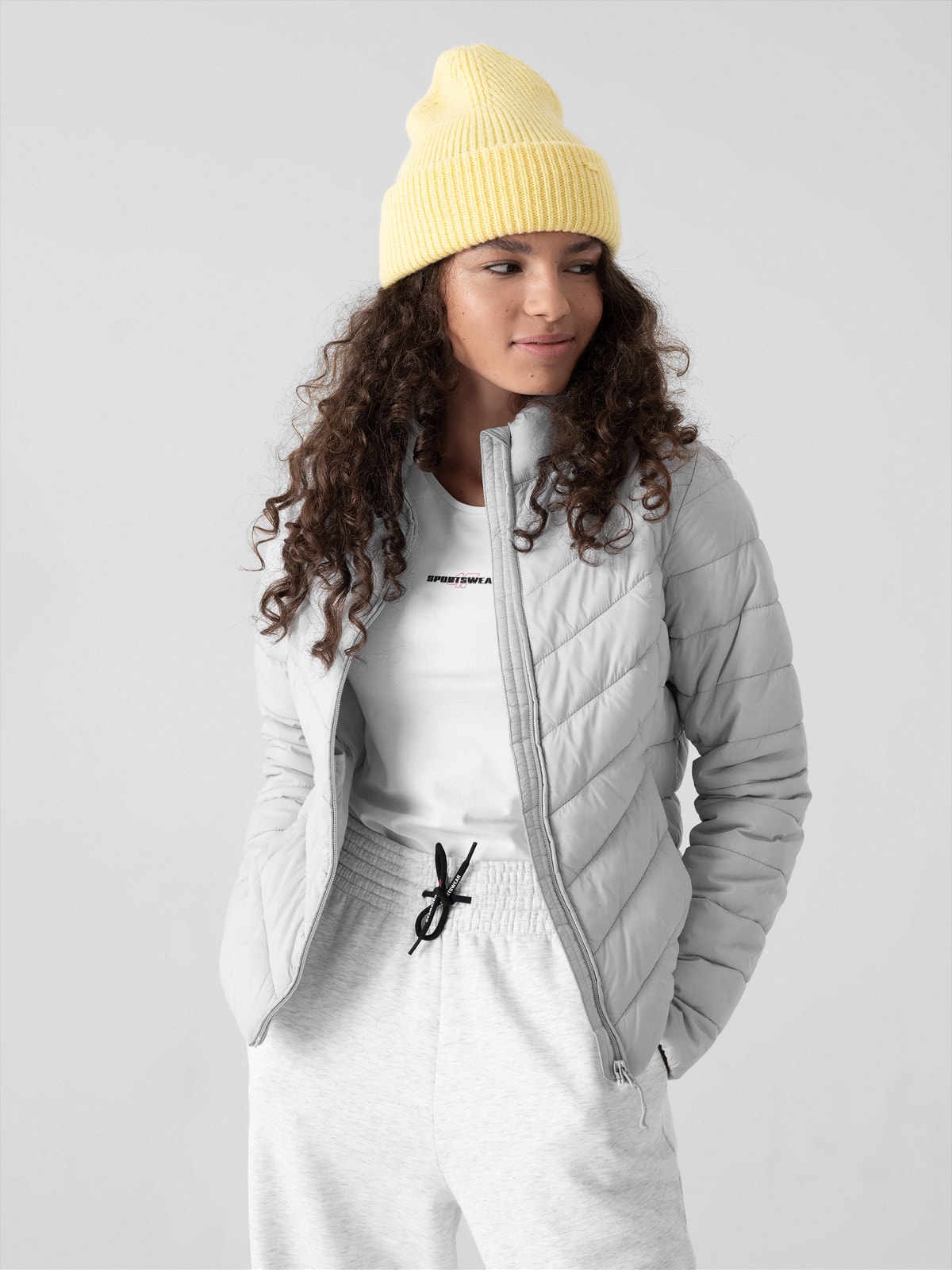 Kurtka puchowa z wypełnieniem syntetycznym damska