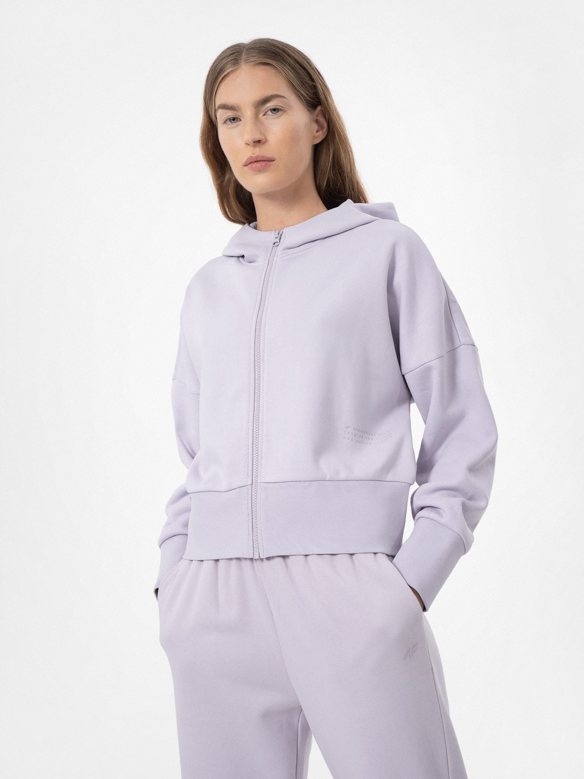 Bluza dresowa rozpinana z kapturem damska